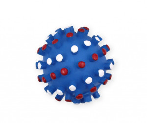 PET NOVA Piłka jeż z wypustkami 8,5cm - niebieska