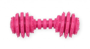 PET NOVA Hantel dental o aromacie mięty 12cm - różowy