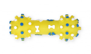 PET NOVA Hantel z wypustkami 12cm - żółty