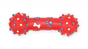 PET NOVA Hantel z wypustkami 26cm - czerwony