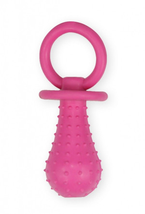 PET NOVA Smoczek z dzwonkiem o aromacie mięty 14cm - różowy