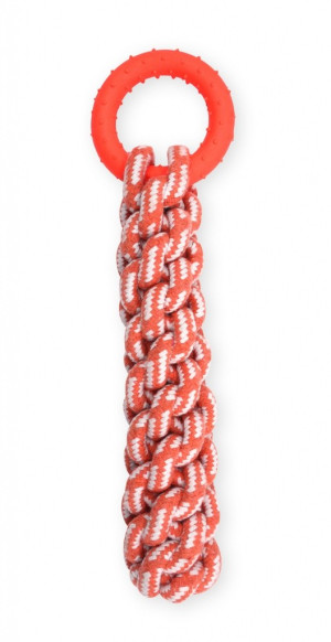 PET NOVA Gruby węzeł z ringo 30cm - pomarańczowe