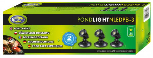 AQUA NOVA Wodoodporna lampa LED 3x 1W, 12V, szkiełka kolorowe