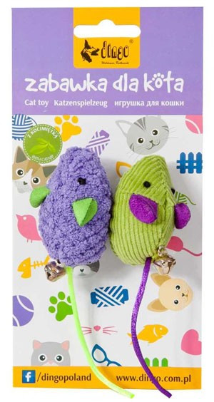 DINGO Kolorowe myszki do zabawy 2szt