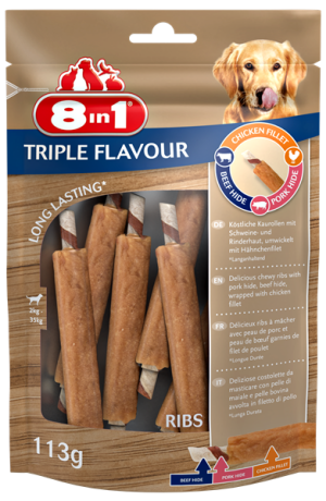 8in1 Przysmak Triple Flavour Ribs 6 szt.