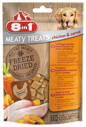 8in1 Przysmak Freeze Dried Chicken / Carrots 50g