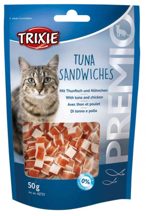 TRIXIE Premio Kanapki z tuńczykiem - przysmaki dla kota 50g