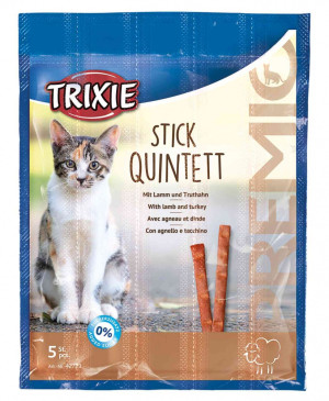 TRIXIE Premio Stick Quintett - Snacki Paluszki - Jagnięcina i indyk 5x 5g
