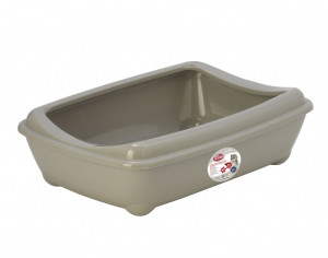 PET NOVA Cat Life Kitty Tray - Kuweta otwarta z ramką - szara L