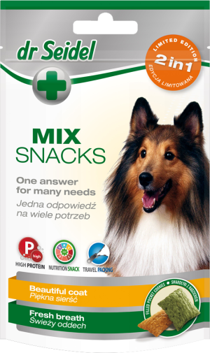 DR SEIDEL Smakołyki MIX 2w1 - piękna sierść + świeży oddech 90g