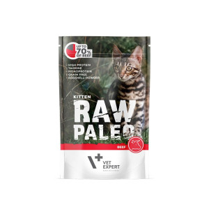 RAW PALEO Kitten Beef 100g (saszetka) wołowina dla kociąt 100g (saszetka)