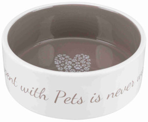 TRIXIE Miska ceramiczna Pet's Home - kremowa/szarobrązowa 1,4l (20cm)