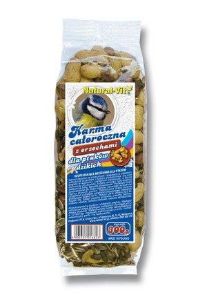 NATURAL-VIT Karma dla dzikich ptaków z orzechami 300g