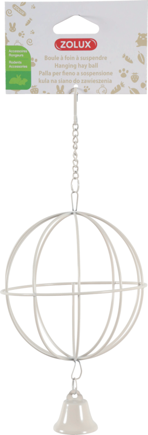 ZOLUX Metalowa kula na siano do zawieszenia śr. 10 cm - beżowa