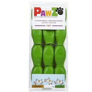 PAWZ Buty gumowe ochronne - Kolorowe XXXS - Zielony (1szt.)