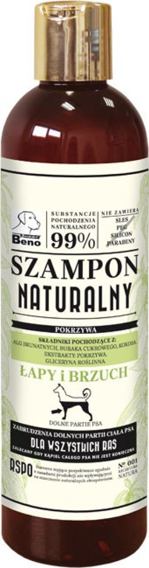 SUPER BENO Naturalny szampon - łapy i brzuch 300ml