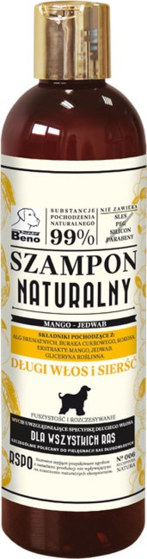 SUPER BENO Naturalny szampon - długi włos i sierść 300ml
