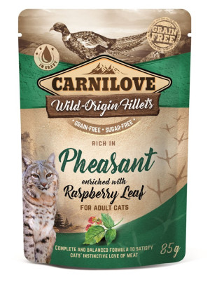 CARNILOVE CAT Pouch Pheasant and Raspberry Leaves (saszetka) 85g