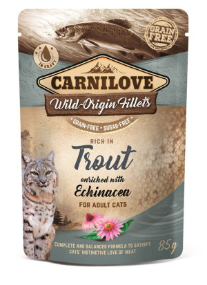 CARNILOVE CAT Pouch Trout and Echinacea (saszetka) 85g