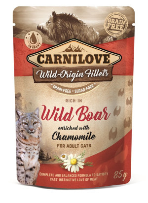 CARNILOVE CAT Pouch Wild Boar and Chamomile (saszetka) 85g