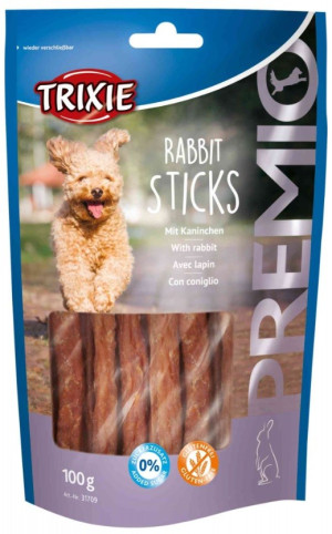 TRIXIE Przysmak Premio Rabbit Sticks - kabanosy z królikiem 100g