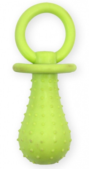 PET NOVA Smoczek z dzwonkiem o aromacie mięty 14cm - żółty