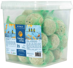 GARDEN & FUN Kule tłuszczowe 90g/szt - 35sztuk (wiaderko)