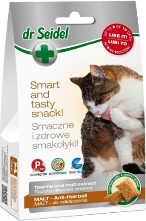 DR SEIDEL Smakołyki Malt do odkłaczania kotów 50g