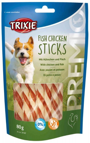 TRIXIE Przysmak Premio - pałeczki kurczak/ryba 80g