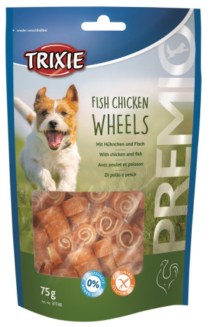 TRIXIE Premio Fish Chicken Wheels 75g