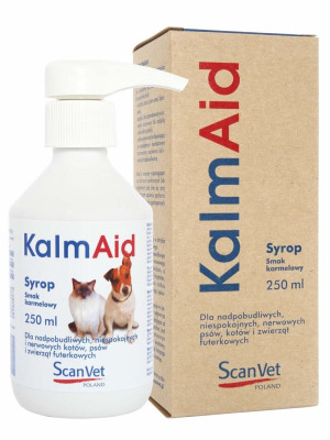 SCANVET KalmAid - dla niespokojnych i nerwowych kotów i psów 250ml