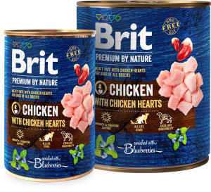 BRIT Premium By Nature Chicken & Hearts (puszka) 800g