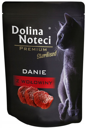 DOLINA NOTECI Premium STERILISED - Danie z wołowiny dla kota (saszetka) 85g