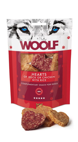 WOOLF Hearts of Duck or Chicken with Rice 100g
