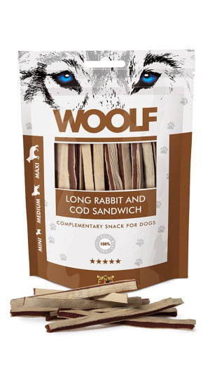 WOOLF Soft Rabbit and Cod Long Sandwich 100g