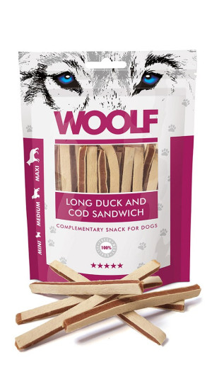 WOOLF Long Duck and Cod Sandwich 100g