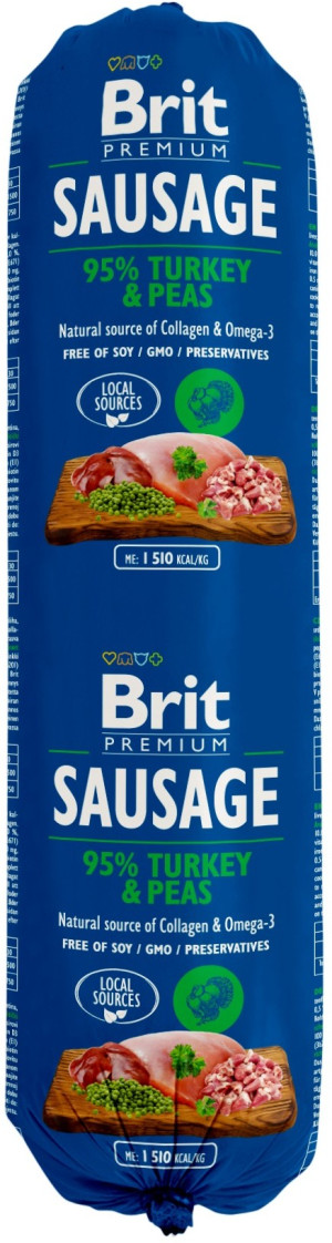 BRIT Sausage Turkey & Pea 12x 800g