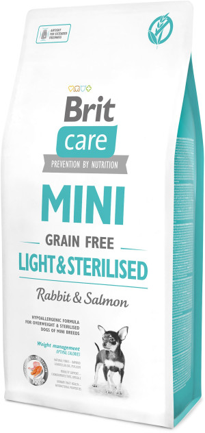 BRIT CARE Mini Light & Sterilised - Rabbit & Salmon 2kg