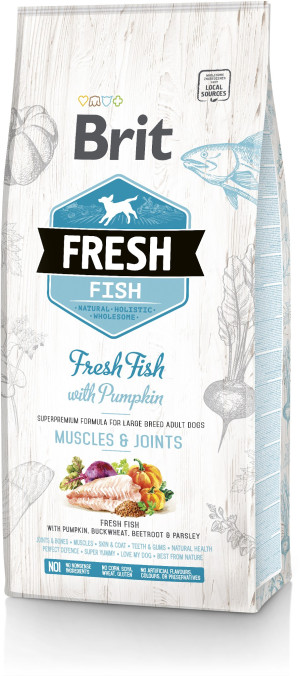 BRIT FRESH Fish & Pumpkin Adult Large Muscles & Joints 2,5 kg