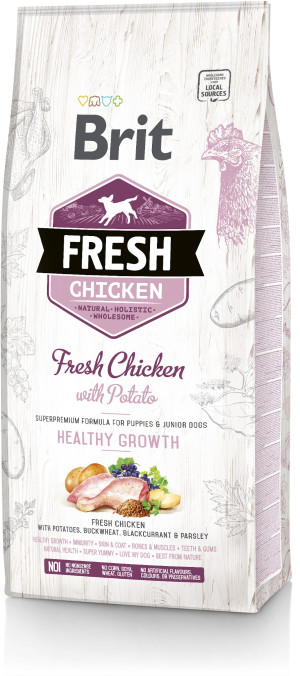 BRIT FRESH Chicken & Potato Puppy Healthy Growth 2x 12kg