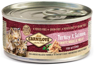 CARNILOVE Cat Kittens Turkey and Salmon - puszka 100g