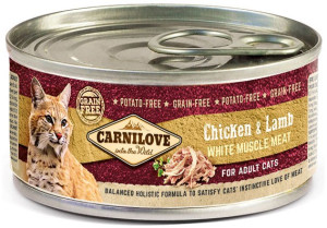 CARNILOVE CAT Adult Chicken and Lamb - puszka 100g
