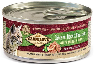 CARNILOVE CAT Adult Chicken, Duck and Pheasant - puszka 100g