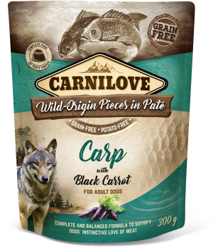 CARNILOVE DOG Pouch Carp and Black Carrot (saszetka) 300g