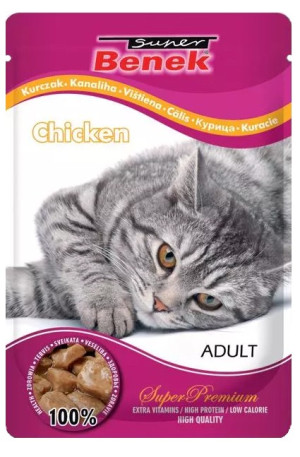 SUPER BENEK Cat Kurczak w sosie - saszetka 24x 100g