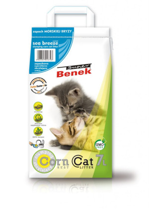 SUPER BENEK Corn Cat Zapachowy - Morska Bryza 7L
