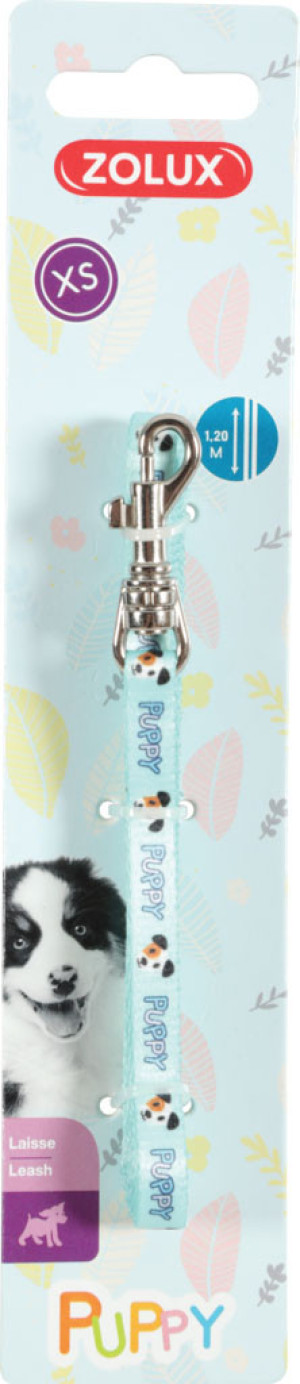 ZOLUX Smycz Puppy Mascotte - niebieski 13 mm / 1,20 m