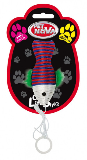 PET NOVA Zabawka dla kota kolorowa ryba - 10x4cm
