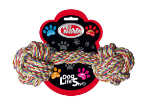 PET NOVA Hantel ze sznura bawełnianego 25cm