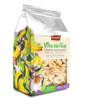 VITAPOL Vita Herbal dla gryzoni i królika - chipsy bananowe 150g
